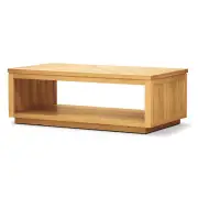 Rosemallow Coffee Table 130cm Parquet Top Solid Messmate Timber Wood - Natural