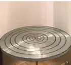 Round Selenite Stone Coffee Table Crystal Sunburst Cafeteria Furniture Decors