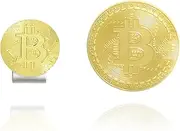 LeFeng 2pcs Bitcoin Golf Ball Marker with Magnetic Hat Clip | Golf Accessories and Gift Ideas for Men and Women Golfer | Removable Attaches Easily to Golf Cap(Bitcoin Collect&Golf Ball Marker)