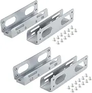 Heyous 2 Pairs 3.5 to 5.25 Inch Hard Drive Metal Mounting Bracket Adapters with Mounting Screws Mechanical Disk Holder Electronics Computer Accessories