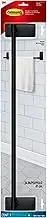 Command Bath Matte Black Towel Bar with Water Resistant Command Strips, Bathroom Organizer, 24 in Bar Length Holds up to 10 lbs