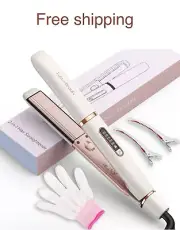 EasyinBeauty Hair Straightener Flat Iron with Ionic Infrared 2 In 1 NIB white