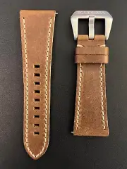 26mm CT SCUDERIA BROWN Ingrassata Genuine Leather Watch Strap