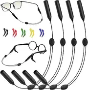[Heeke] Adjustable Glasses Strap, Upgraded No Tail Anti-Slip Eyeglasses Strap Eyeglass Ear Grip Hook for Sports Sunglasses Strap, Eye Glasses Holders Around Neck
