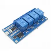1X MICRO USB 5V 4-Channel Relay Module USB Control Relay Module serial port