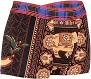 [VBFOFBV] Mens Boxer Briefs, Moisture Wicking Underwear for Men, Ethnic Tribal Brown Vintage Elephant Print