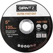 Giantz Set of 100 Cutting Discs, 5‘’ 125mm Metal Angle Grinder Grinding Disc Grinders Cut Off Wheels Saw Blades, Ultra Thin Design Stainless Steel Centre Ring