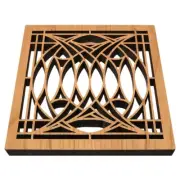 Frank Lloyd Wright Laser Cut Wood Blossom House Trivet and Wall Plaque NIB