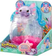 Animagic Let's Glo Axolotl Bubble Reef Playset Floats & Glows In Water Purple