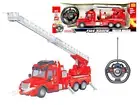14-Inch RC Rescue Fire Truck w/ Remote Control and Extending Ladder
