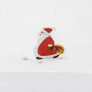 Eri Textiles Santa Claus Cocktail Napkins Set of 6 Collectible Handmade - NEW