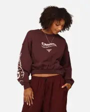 [MITCHELL & NESS] Mitchell & Ness Women's Chicago Bulls Dazed Cropped Crewneck Fudge - Size M M Fudge