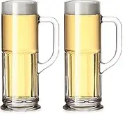 qwmvhfg， Personalised Pint Glass,Beer Cup Classic Beer Glasses Thick Bottoms and Handles Beer Mugs for Family Dining Bars Party