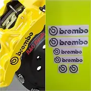 R&G Brembo Decal Combo Package for 6 Piston & 4 Piston & Brembo Logos Brake Caliper Decal Sticker High Temp Set of 6 Decals (Black)