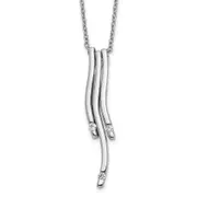 14k White Gold Real Diamond Necklace