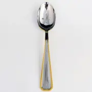 HOUSSMAN GOLD Bouillet Bourdelle PIERCED TABLE SPOON 9.75" France NEW NEVER USED