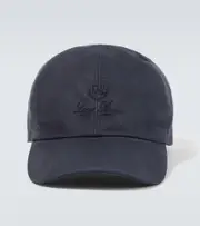 [Loro Piana] Loro Piana Logo suede baseball cap XL blue