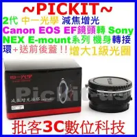 在飛比找Yahoo奇摩拍賣-7-11運費0元優惠優惠-2代中一光學減焦增光CANON EOS EF鏡頭轉Sony 