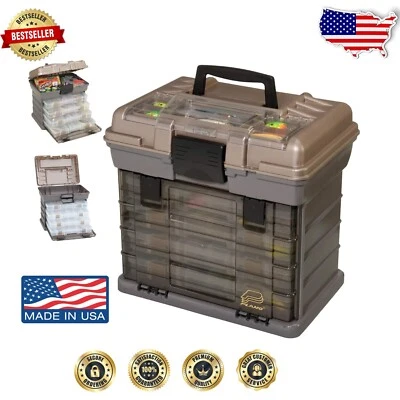 Guide Series StowAway Tackle Box - Holds 4 Utility Boxes, Quick Access Top St...