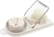 Egg Slicer Heavy Duty Strawberry Wedger 2IN1 Stainless Steel Blades Boiled Egg Cutter Dicer for Soft Fruit Mushroom Kitchen Tool for Home Use