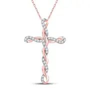 1/4CTW-Diamond CROSS PENDANT
