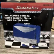 NEW Sealed Studebaker Walkabout Personal Stereo Cassette Player AM/FM Radio