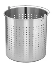 [SOGA] 18/10 Stainless Steel Stockpot Pasta StrainerWithHandle 50L in Silver