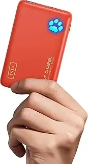 INIU Power Bank, Slimmest 10000mAh 22.5W PD Portable Charger, USB C in&Out Fast Charging Battery Pack, External Phone Powerbank Compatible with iPhone 16 [Orange]
