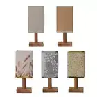 Bedside Table Lamp Small NightStand Lamp Night Light Warm White Wood Base Modern