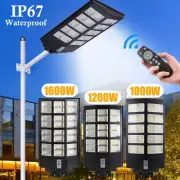 Solar Street Lights, Waterproof Flood Security Street Light Outdoor for Yard NEW