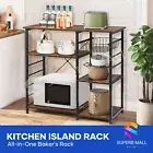 3 Tiers Kitchen Storage Shelves Cabinet Bakers Rack Microwave Oven Stand Shelf