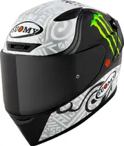 Suomy Track1 Pecco Bagnaia Winter Monster Replica 2023, full fac , color: White/Grey/Black/Green , size: M