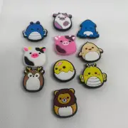 10 Piece squish mellow design look shoe charms