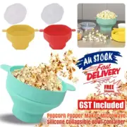 Popcorn Maker Popper Microwave Silicone Collapsible Bowl Container Kitchen Home