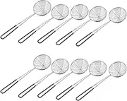 10 Pieces Hot Pot Strainer Scoops,Stainless Steel Hot Pot Strainer Spoons Mesh Skimmer Spoon Strainer Ladle with Handle