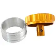 Aeroflow 2" Alum Weld Bung And Cap Gold With Roll Over Valve - AF460-32-RV-G
