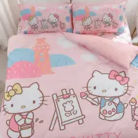 在飛比找蝦皮商城優惠-戀家小舖 台灣製床包 雙人床包 兩用被套 床單 KT風景繪 