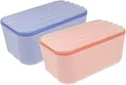 HOOTNEE 2Pcs Box Refillable Wipes Container Capacity Tissue Storage Box with Cover Versatile Wipe Dispenser for Bathroom Kitchen and More