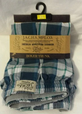 J. A. C. H. S. Plaid Boxer Trunk Size XL