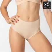 Seamless Womens Full Briefs Regal Skin Series-Nude-S/M