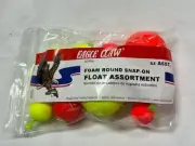 Eagle Claw Foam Round Snap on Bobbers- Float Assortment