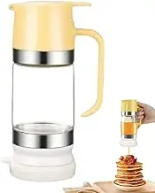 Glass Honey Dispenser Pot 300ml Easy Refill Syrup Dispenser Jar with Spoon Clear Accessories Syrup Honey Maple Jar Glass Coffee Coffee Maple Coffee Dispenser Pot Syrup drip Dispenser Syrup dis