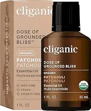 Cliganic Organic Patchouli Essential Oil - 100% Pure Natural for Aromatherapy Diffuser | Non-GMO Verified
