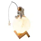 Moon Lights with Astronaut Figurines Home Decoration Resin Night Lamp Home Light