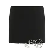 [Blumarine] Blumarine Crystal-rose Mini Skirt 38 IT BLACK
