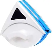 Double Sided Magnetic Window Cleaner, Triangle Shape Glass Wiper with Super Absorbent Pad, for Sliding Doors, Mirrors, Shower Screens