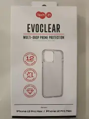 iPhone 13 Pro Max 12 Pro Max Case CLEAR EvoCLEAR Tech21 Multi-Drop Protection