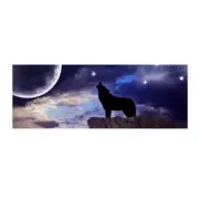 Car Pickup Rear Window Decor Decal 58X18" Howling Wolf Pattern Sticker Accessory (for: MG)