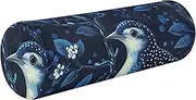 miaozhen Cartoon Quail Dark Blue Cylinder Pillows Sleeping Cylinder Throw Pillows for Couch almohada Redonda para Cuello