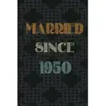 MARRIED SINCE 1950: VINTAGE NOTEBOOK FOR ANNIVERSARY MARRIAGE GIFT